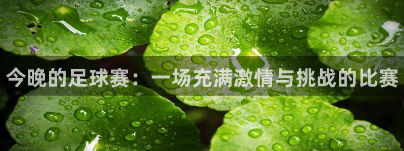 快体育冠希直播在哪里看：今晚的足球赛：一